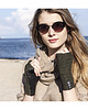 rękawiczki damskie Khaki gloves / leather&khaki wool