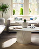 stoliki kawowe Stolik ryflowany Beige Gravura