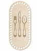 skrzynki, kufry i pudła Baza na Sztućce Drewnoiana Owal ze Sklejki do Szydełkowania 12x27cm 6mm EKO
