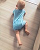 body i śpiochy niemowlęce Rampers BEAR BŁĘKIT