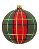 ozdoby choinkowe Bombka choinkowa: Szkocka krata ze złotymi akcentami: czerwono-zielona