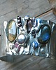 bransoletki z kamieni naturalnych Labradoryt - roślina   - BRANSOLETA MANKIET  CUFF