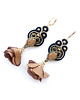 kolczyki soutache Sutaszowe kolczyki ORO z kwiatami _ EXPRESS