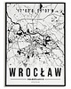 plakaty Plakat miasto POLSKA - WROCŁAW 3  obraz MAPA