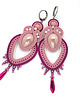 kolczyki soutache Delikatne kolczyki w kolorze pudrowego różu