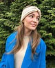 opaski do włosów Opaska wełniana handmade beżowa 100% wełna