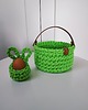 koszyki wielkanocne Zielony koszyk wielkanocny dla dziecka