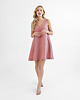 sukienki mini damskie Lniana Sukienka DAHLIA DUSTY PINK