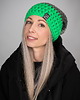 czapki damskie Czapka Triquence 34 - ZIELONA FLUO