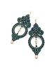 kolczyki soutache Kolczyki sutasz zielone lekkie wiszące eleganckie koła handmade Paloma