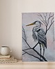 obrazy Obraz strukturalny Czapla siwa - płaskorzeźba na płótnie