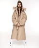 płaszcze damskie Parka Longline Hoodie Oversize mocca ocieplana