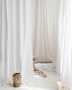 zasłony Zasłona z Miękkiego Lnu Stonewashed - White