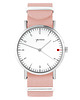 zegarki damskie Zegarek - Simple biały - brzoskwiniowy róż