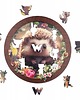puzzle dla dzieci Puzzle drewniane Słodki Jeżyk 40 elementów XL
