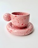 kubki Filiżanka Pink and red /150ml/ +spodek. Z serii Good Vibes CCLTV