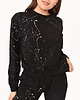 bluza bez kaptura damska Bluza Happy czarna malowana
