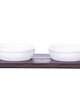 dla zwierząt różne Podwójna miska ceramiczna Wenge Wood