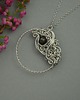 wisiory Wisiorek obsydian złocisty koło kółko wire wrapping