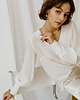 bluzki z długim rękawem damskie Gianna silk blouse white