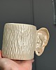 kubki Kubek artceramika. Kubek z uchem, ceramiczny.