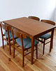 stoły Duński stół i 4 krzesła tekowe Farstrup Mid century