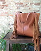 torby na ramię Boho bag skórzana torba z frędzlami