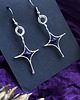 kolczyki wire wrapping Minimalistyczne srebrne długie kolczyki z ametystem