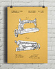 plakaty Plakat Maszyna do szycia - patent - rysunek techniczny