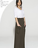 spódnice maxi Spódnica maxi MAJÓWKA khaki