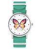 zegarki damskie Zegarek -  Motyl - turkusowy, nylonowy