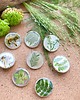 Akcesoria pozostałe Zestaw guzików z prawdziwymi suszonymi kwiatami, guziki handmade