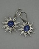 kolczyki wire wrapping Niebieskie kolczyki słońce sodalit wire wrapping słoneczka