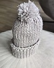 niemowlak - inne Ręcznie robiona czapeczka z wełny merino z pomponem Baby pompom