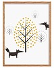 obrazy i plakaty do pokoju dziecięcego Obrazek Scandi Forest fox 30x40cm