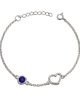 bransoletki srebrne Aura - Bransoletka srebrna z lapisem lazuli