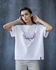 t-shirt damskie Biały t-shirt z nadrukiem Lori Lopus
