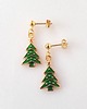 kolczyki - inne Kolczyki Zielone Choinki Sztyfty