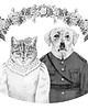 grafiki i ilustracje love - jak pies z kotem