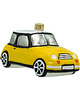 bombki Bombka choinkowa szklana ręcznie malowana: Samochód Mini Cooper: żółty