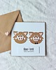 kartki scrapbooking Dziki. Kartka ślubna z parą dzików