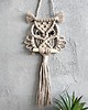 makramy Mała Sowa Makrama 30 cm Beżowa Zawieszka Ścienna Stylowa Ozdoba Boho