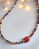 chokery Choker z serduszkiem : mokait, jaspis królewski