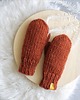 rękawiczki damskie WOOLY wełniane rękawiczki- rude