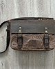 torby na ramię Torba brązowa A4 ze skóry i bawełny Vintage.