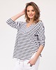 t-shirt damskie Bluzka damska w paski Helen Look 124P