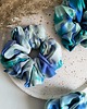 gumki do włosów Scrunchie Jedwabna Lazur