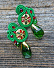 kolczyki soutache Zielone  kolczyki soutache