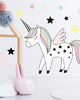 naklejki ścienne do pokoju dziecka JEDNOROŻEC UNICORN NAKLEJKA DLA DZIECI 100CM