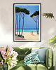plakaty Joga nad brzegiem morza - plakat fine art